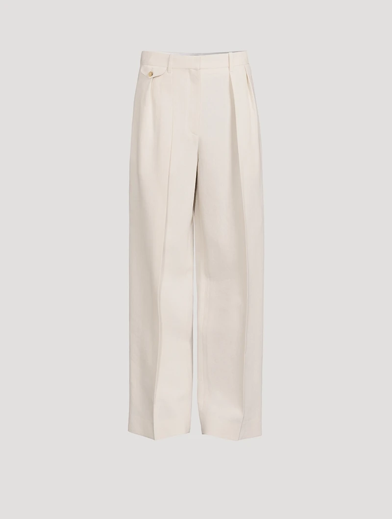 Marcelina Wool Wide-Leg Trousers
