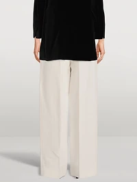 Marcelina Wool Wide-Leg Trousers