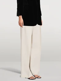 Marcelina Wool Wide-Leg Trousers