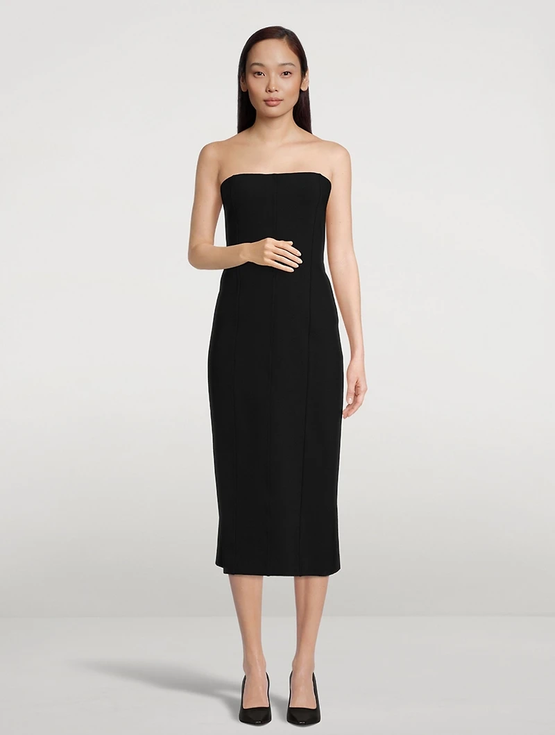 Melonia Strapless Scuba Dress