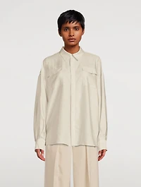 Abigail Silk Utility Shirt
