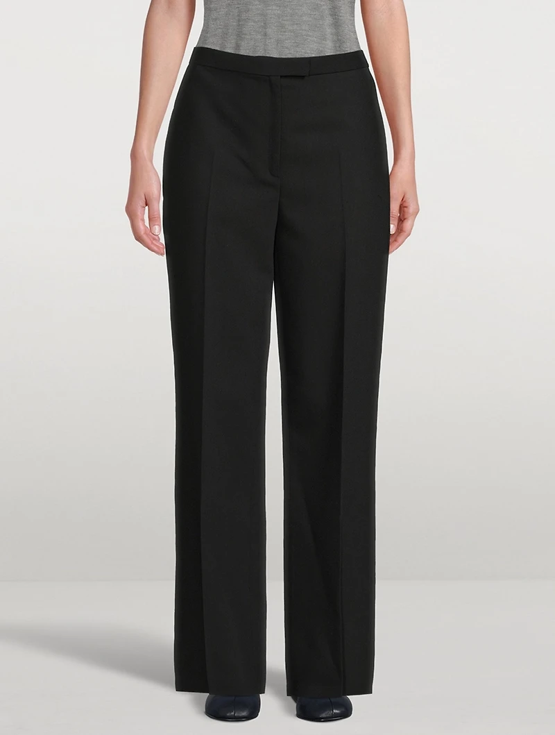 Elia Wool And Silk Straight Trousers