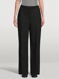 Elia Wool And Silk Straight Trousers