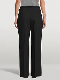 Elia Wool And Silk Straight Trousers