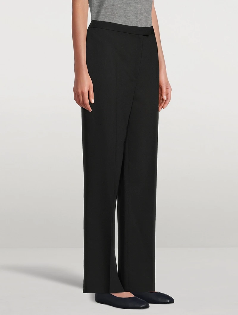Elia Wool And Silk Straight Trousers