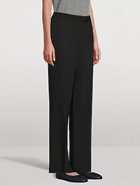 Elia Wool And Silk Straight Trousers