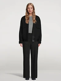Elia Wool And Silk Straight Trousers