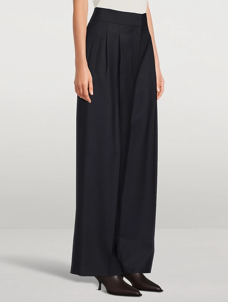 Mare Wool Wide-Leg Trousers