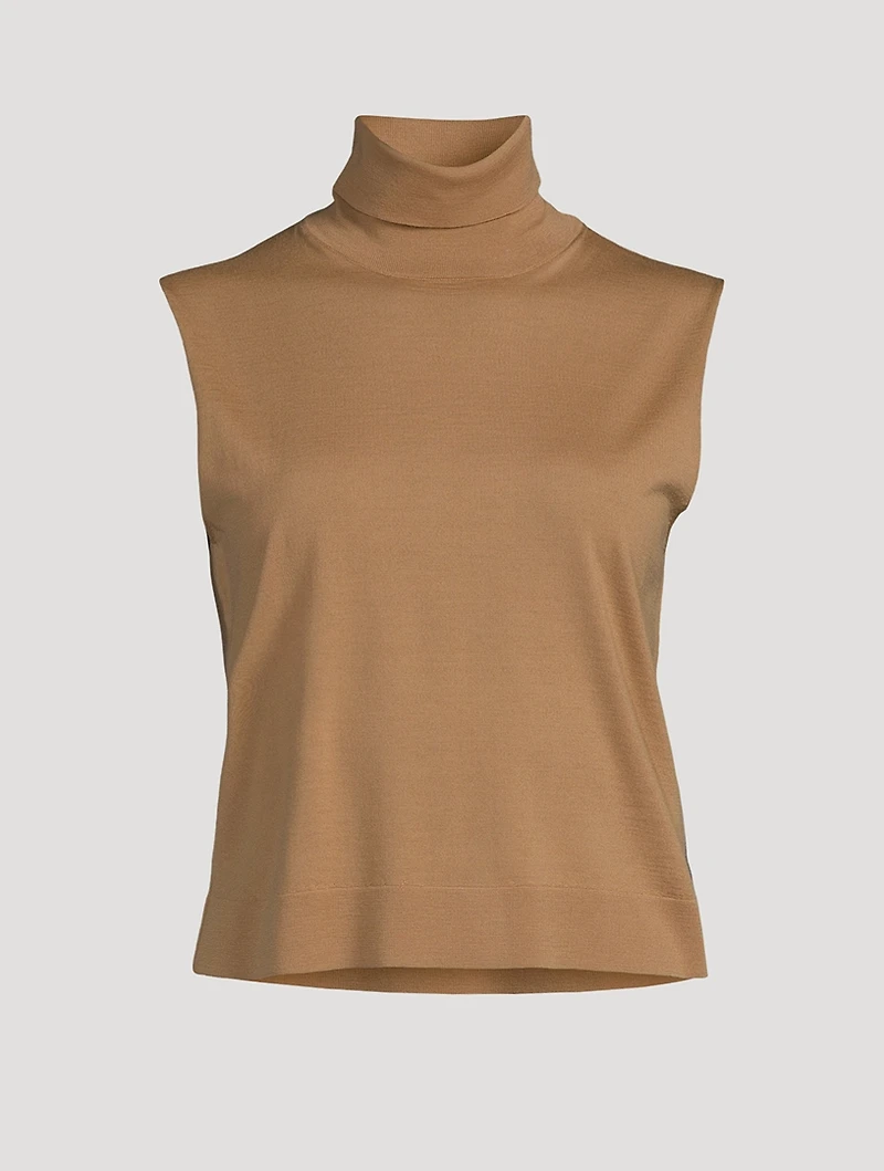 Piita Sleeveless Wool Turtleneck