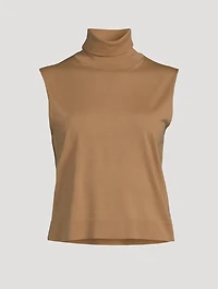 Piita Sleeveless Wool Turtleneck