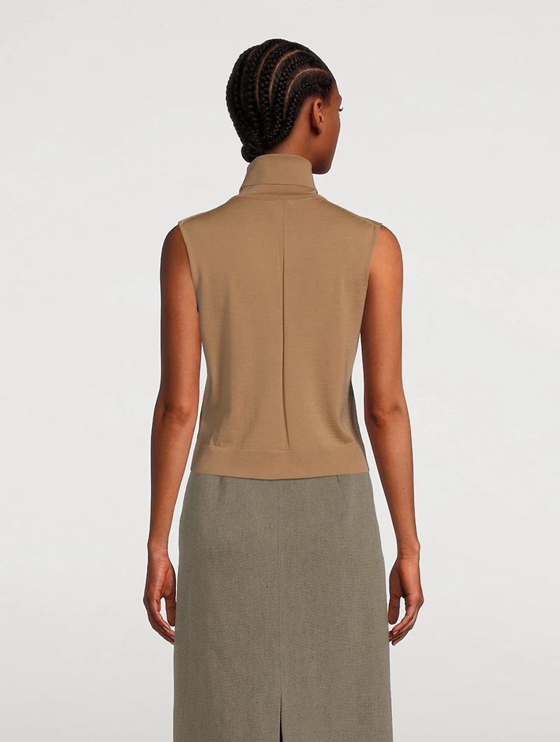 Piita Sleeveless Wool Turtleneck