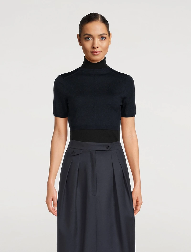 Vic Wool And Silk Cropped Sweater