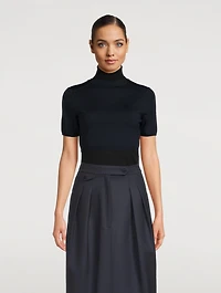 Vic Wool And Silk Cropped Sweater