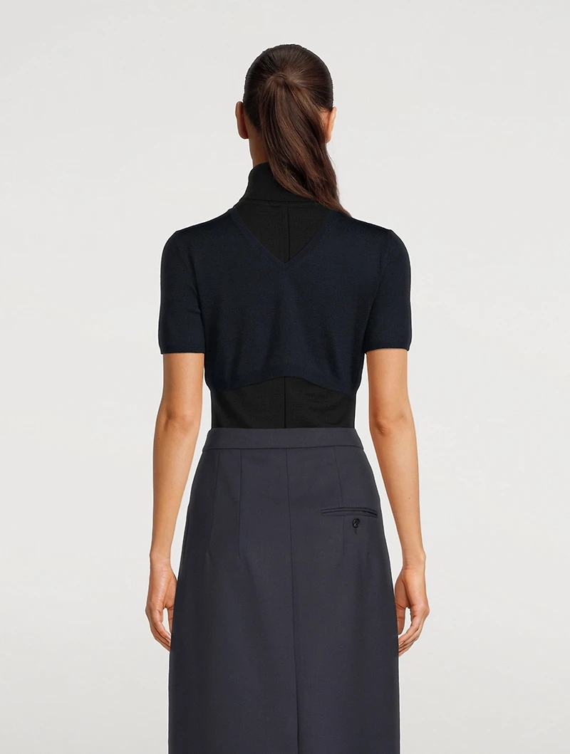 Vic Wool And Silk Cropped Sweater