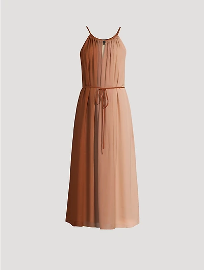 Ombré Crepe Halter Dress