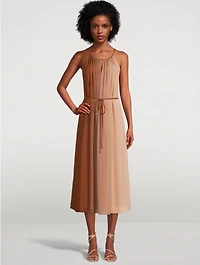 Ombré Crepe Halter Dress