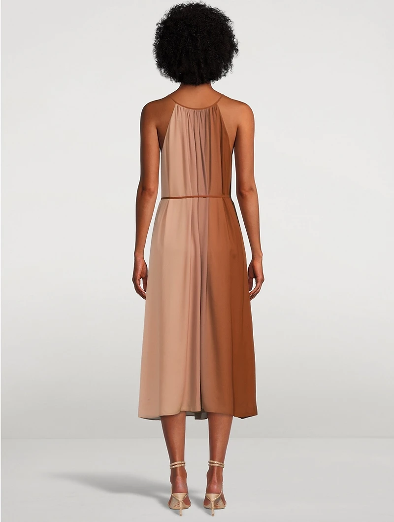 Ombré Crepe Halter Dress