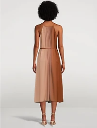 Ombré Crepe Halter Dress