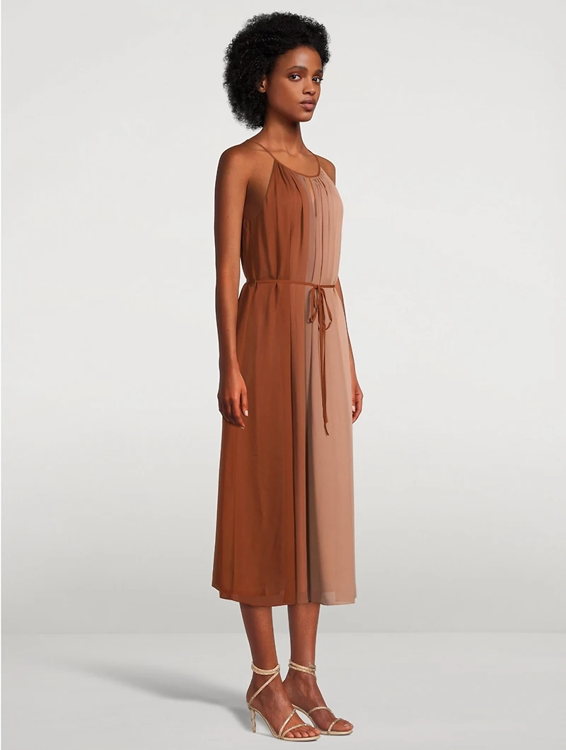 Ombré Crepe Halter Dress