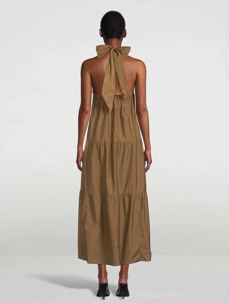 Tiered Halter Maxi Dress