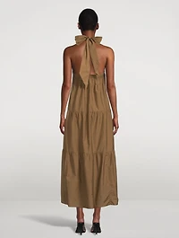 Tiered Halter Maxi Dress