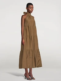 Tiered Halter Maxi Dress