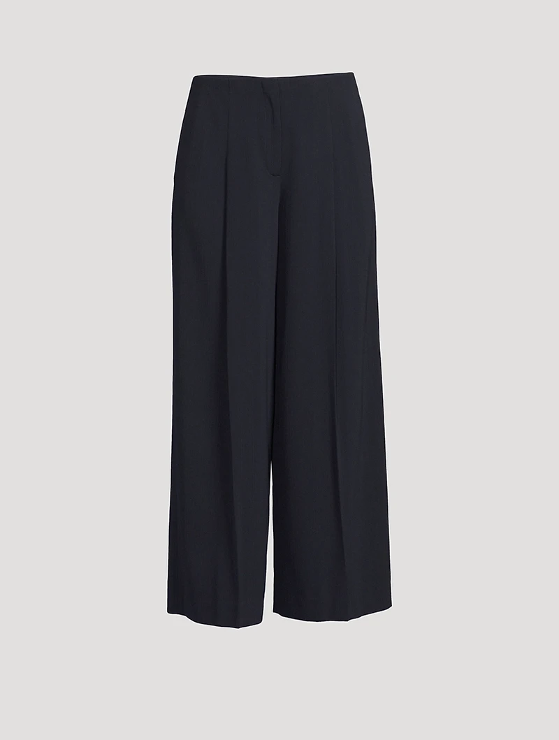 Pleated Wide-Leg Trousers