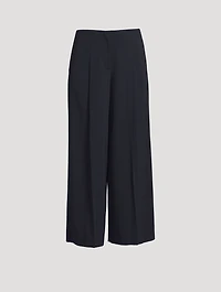 Pleated Wide-Leg Trousers