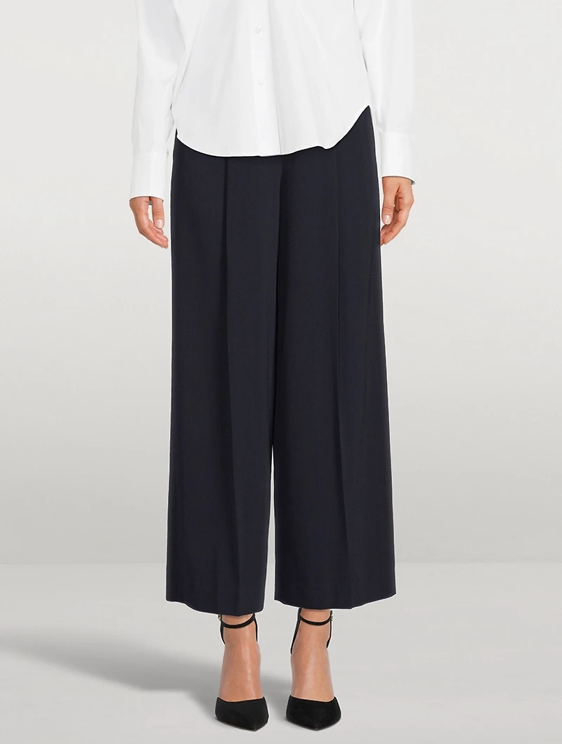 Pleated Wide-Leg Trousers