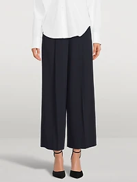 Pleated Wide-Leg Trousers