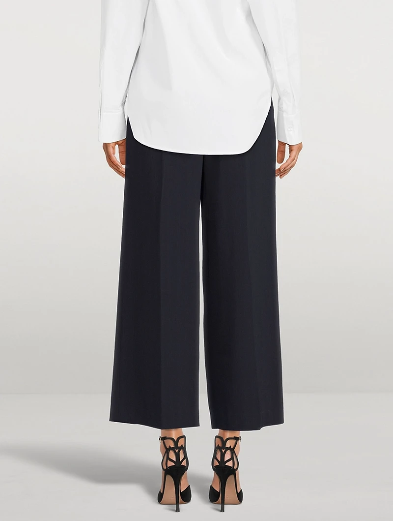 Pleated Wide-Leg Trousers