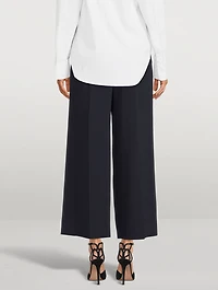 Pleated Wide-Leg Trousers