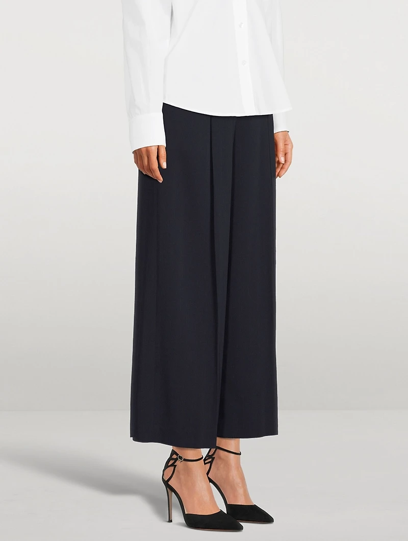Pleated Wide-Leg Trousers