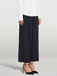 Pleated Wide-Leg Trousers