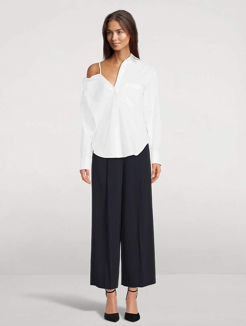 Pleated Wide-Leg Trousers