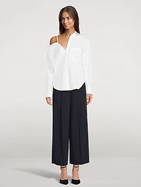 Pleated Wide-Leg Trousers