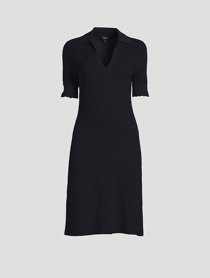 Lace-Trimmed Polo Dress