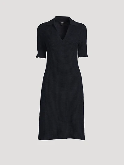 Lace-Trimmed Polo Dress