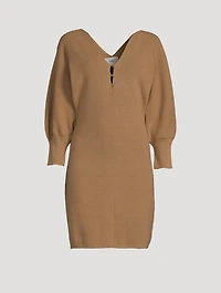 Hazia Puff-Sleeve Knit Dress