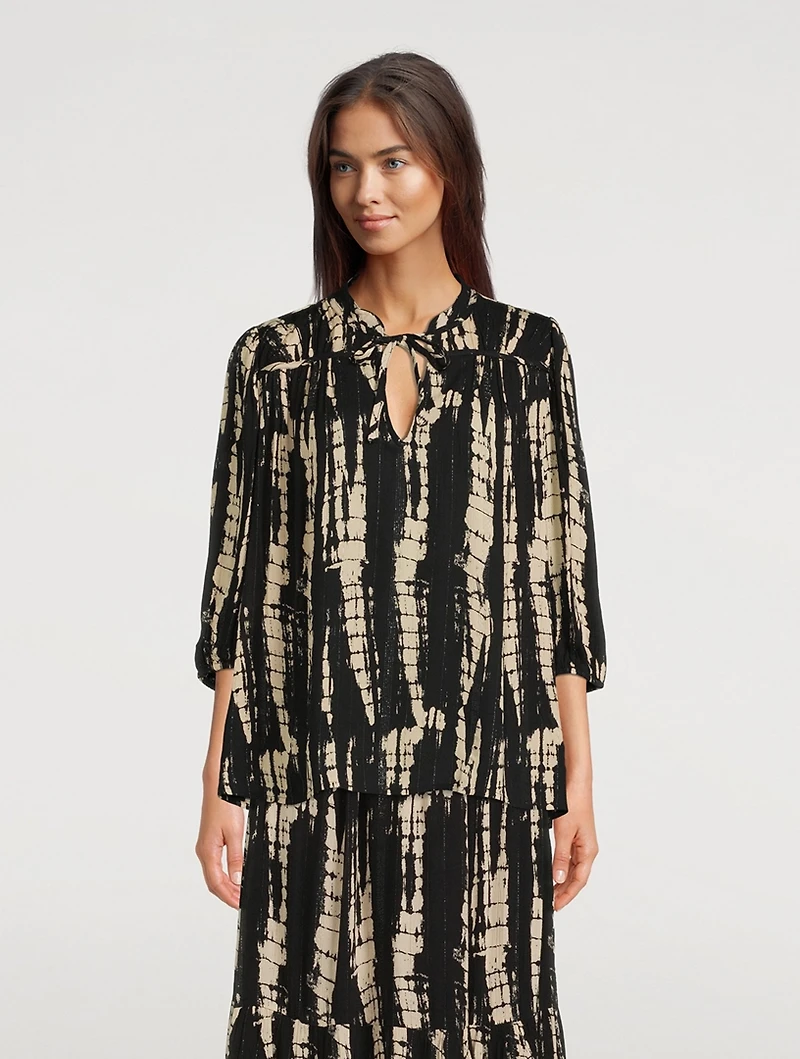Kea Blouse Tie-Dye Print