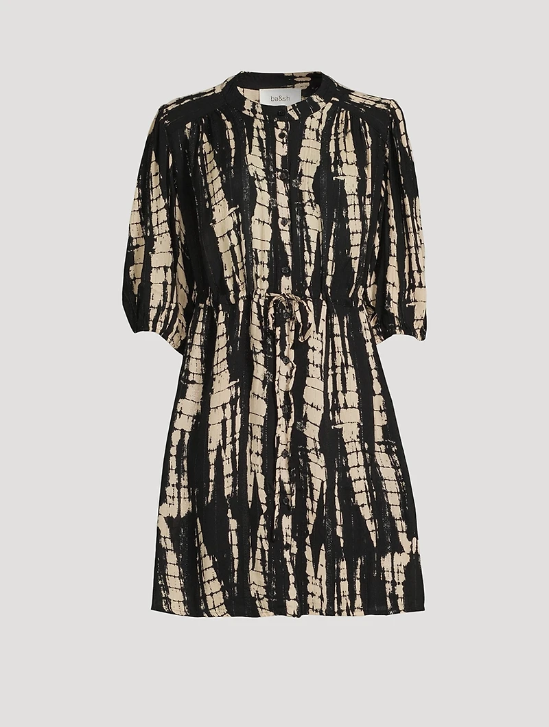 Kenya Shirt Dress In Tie-Dye Print