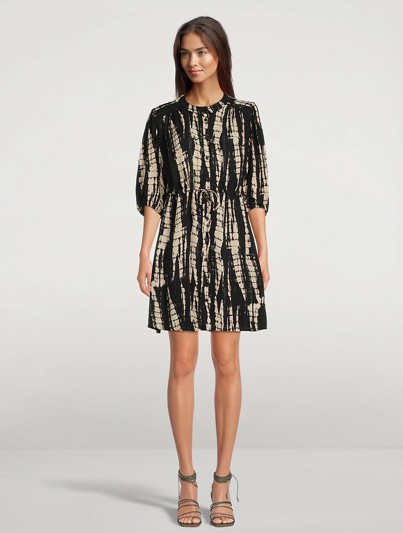 Kenya Shirt Dress In Tie-Dye Print
