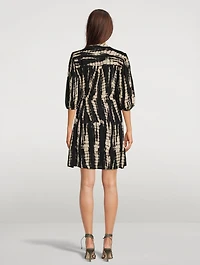 Kenya Shirt Dress In Tie-Dye Print