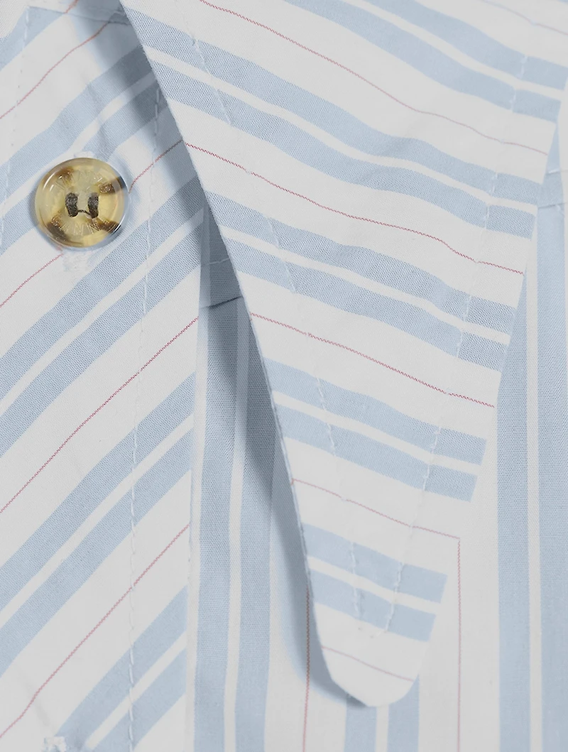 Cut-Out Shirt Stripe Print