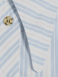 Cut-Out Shirt Stripe Print