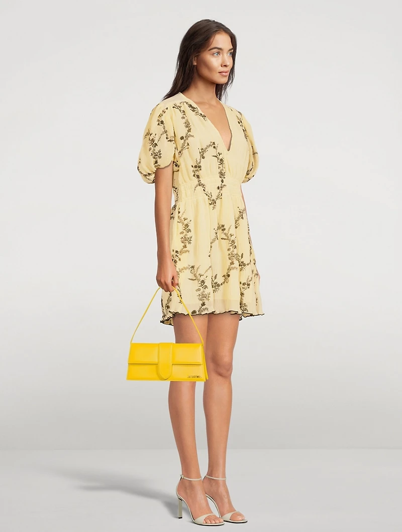 Pleated Georgette Mini Dress