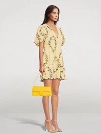 Pleated Georgette Mini Dress