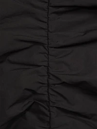Ruched Cotton Poplin Dress