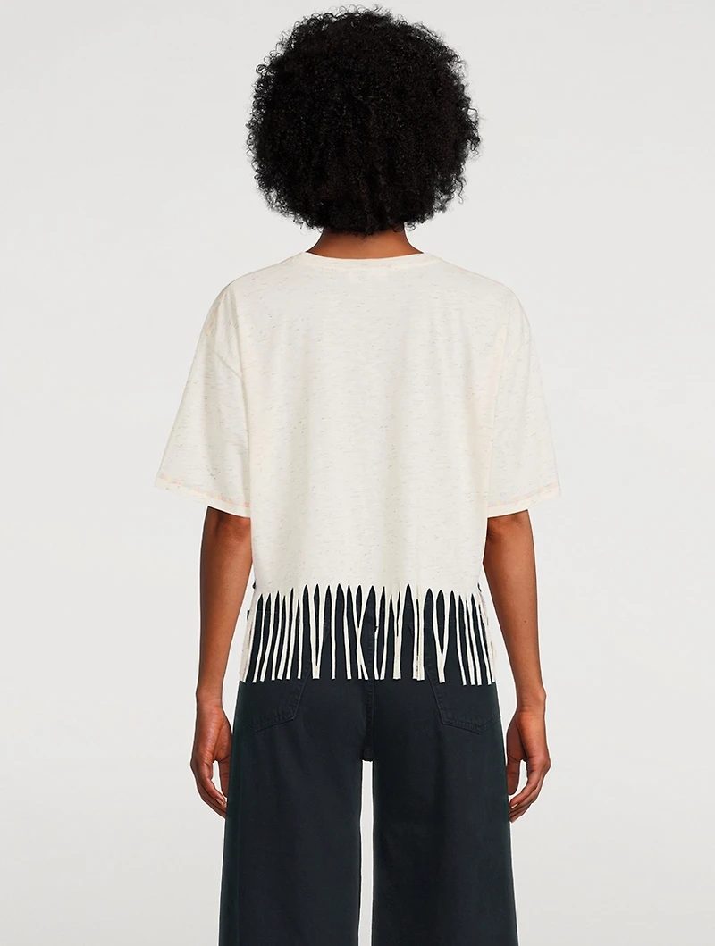 Cropped Fringe T-Shirt