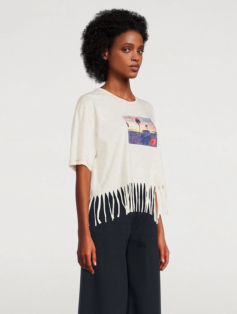 Cropped Fringe T-Shirt